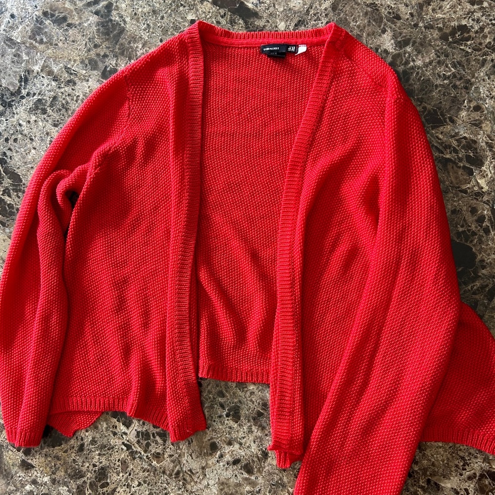 H&M Red/Orange Shrug